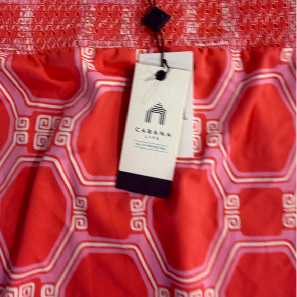 NWT Cabana Life Spring Regatta Off-the-Shoulder Smocked Dress Coverup Coral XL - Picture 3 of 16